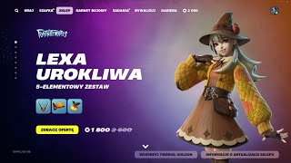 SKLEP FORTNITE 17.10.2024 *NOWY SKIN LEXA UROKLIWA, NOWY ZESTAW EMOTEK SABRINY, PLĄS, KRYSZTAŁ*