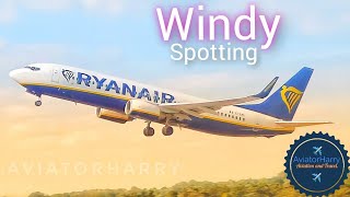 WINDY Plane Spotting at Bristol Airport | Crosswind Arrivals!