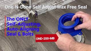 Revolutionary Self-Adjust Toilet Seal with Toilet Bolts that Lock on Toilet Flange for Easy Install!