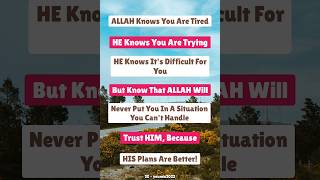 ALLAH'S Plans Are Better!