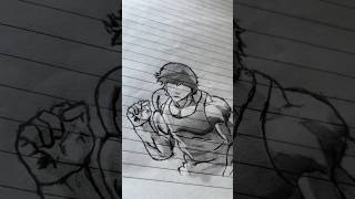 Baki hanma drawing 🗿👀 || anime drawing  || #shorts #anime #bakihanma