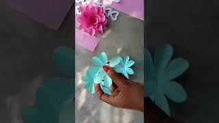 Beautiful paper craft flower #paper flower #diy #art #short #youtubeshorts