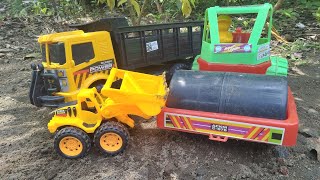 Mainan Anak | Truk Pasir - Compactor -  Buldozer | Membuat Jalan