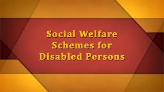 Welfare Measures for Disabled Persons