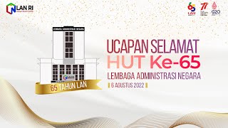 Ucapan Selamat Ulang Tahun Ke-65 Lembaga Administrasi Negara