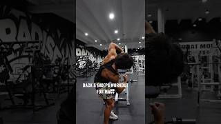 BACK & BICEPS WORKOUT FOR MASS #bodybuilding #shorts