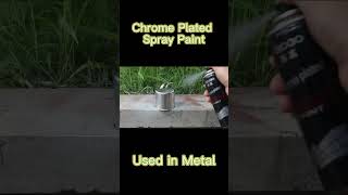 Chrome Spray Paint applied to metal #chrome #spraypaint