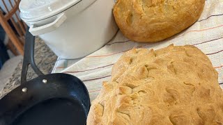 Bread making Staub Dutch oven vs Cast Iron Skillet