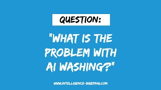 What Is The Problem With AI Washing? (Guest: T. Scott Clendaniel)