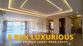 5 BHK LUXURIOUS FLATS | FOR SALE | ON VESU CANAL ROAD | SURAT | ADITYA PROPERTY MANAGEMENT |