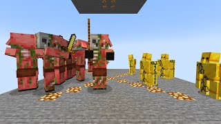 big zombie piglins vs gold golems = ???