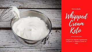 Whipped Cream Low Carb - Receta Crema Batida Keto - Ceto