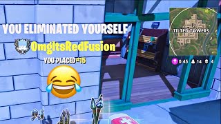 Funny Fortnite Season 2 Fail at Tilted Towers... 😂