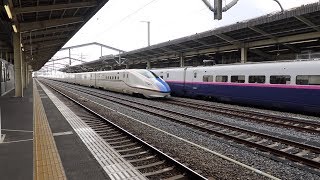 Shinkansen High Speed Action at Kumagaya