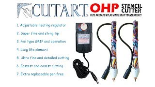 Cutart OHP Cutter : Acetate Mylar X Ray Vinyl Plastic sheet Stencil Cutting tool