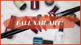 AUTUMN GEL POLISH NAIL ART USING KIKI LONDON