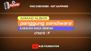 Panggung sandiwara - Ahmad albar || karaoke nada rendah @NJBFoundation531