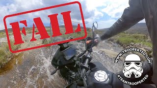 River crossing FAIL - KTM 790 Adventure takes a bath