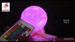 Moon light multi color with remote | moon lamp with photos  and words | Wedding gifts, marriage gift