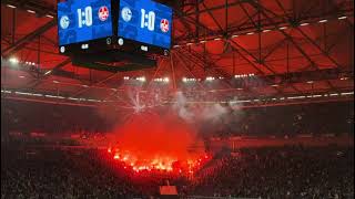 FC Schalke 04 vs. 1. FC Kaiserslautern -  Pyroaktion der FCK-Fans