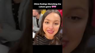 Olivia Rodrigo watch the Lakers game vs OKC Thunder at Staples Center #oliviarodrigo #lakers #shorts