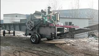 Plastic chipper mobile with engine type wood chipper test run before delivery