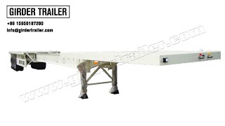 GIRDER TRAILER-3 Axles Extendable Flatbed Semi Trailer