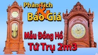 Báo Giá - Mẫu Đồng Hồ Tứ Trụ 2m3 Gỗ Hương Đá - Mặt Tròn Số Sứ | Đồ Gỗ Bảo Lộc