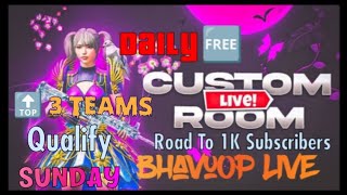 FREE CUSTOM ROOM LIVE BGMI ROAD To 1K HCBxBhavuOp BGMI LIVE @BhavuOpLive