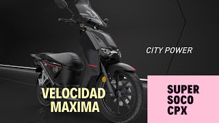 Test Velocidad Maxima Super Soco CPX - Moto Eléctrica