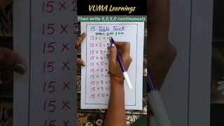 15 TABLE EASY TRICK | #mathematics #table #shortvideo