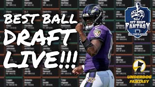 Fantasy Football Draft *LIVE* | Underdog Fantasy $5 Entry Best Ball The Fast Puppy $200K to 1st!!!