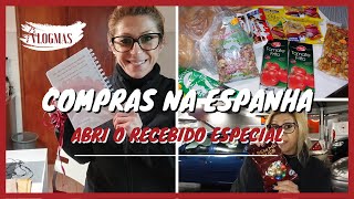 Compras na Espanha e no Continente + Abri o Recebido Especial  ( Presente de Natal ) | #vlogmas