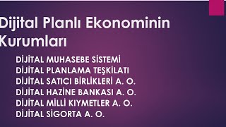 Dijital Planlı Ekonominin Kurumları. YAPISAL REFORMLAR