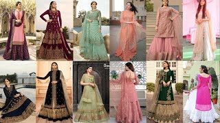 lehnga with long kurti design! ईद के लिए नए ट्रेंडिंग डिज़ाइन //with long kurti 2023