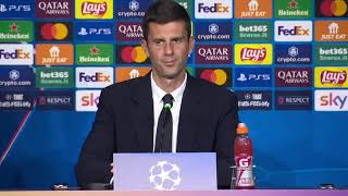 THIAGO MOTTA post Juve-PSV Eindhoven 3-1 conferenza stampa: "Quasi più contento dopo Empoli.."