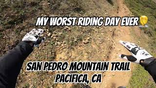 San Pedro Mountain Trail📍Pacifica - Worst day riding. Crashed,lost my GoPro and ran out of battery🤦