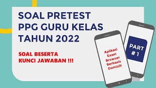 SOAL PRETEST PPG GURU KELAS SD TERBARU - PART 1