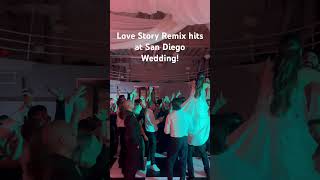 Disco Lines Love Story Remix hits at San Diego wedding we DJ’d! #lovestory