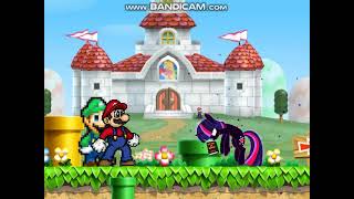 Mugen #1080 Super Mario Bros ver1.2 & Better Luigi vs Nightmare Sparkle