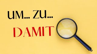 UM ZU ODER DAMIT ÖRNEK CÜMLELER | Deutsch Cafe