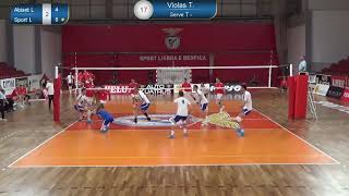 Niels de Vries Lycurgus vs  Benfica 16 points 13/20 3 blocks.