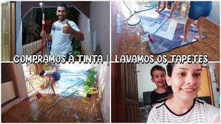 COMPRAMOS A TINTA| LUCAS RESOLVEU PINTAR DE NOITE| LAVAMOS OS TAPETES| LIMPEZA DA ÁREA| Amanda Maria