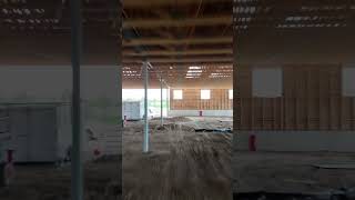 Framing review for a 122x308 dairy barn addition 1 #barn #drone #building #fire #helping