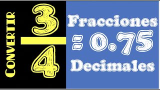 CONVERTIR FRACCIÓN COMÚN A DECIMAL