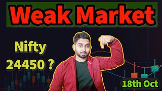 Nifty Weakness Continues I Banknifty Prediction for tomorrow 18th Oct