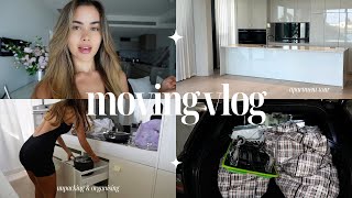 MOVING VLOG 📦 | empty apartment tour, unpacking, organising, homeware shopping + fashion nova haul!