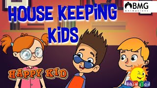 Happy Kid | House Keeping Kids | Episode 187 | Kochu TV | Malayalam | BMG