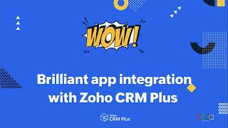 Wow - it's easy to integrate apps with Zoho CRM