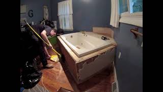 Bath tub removal Time Lapse